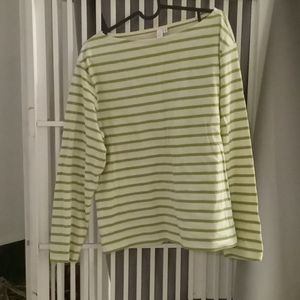 & Other Stories green white striped shirt size M